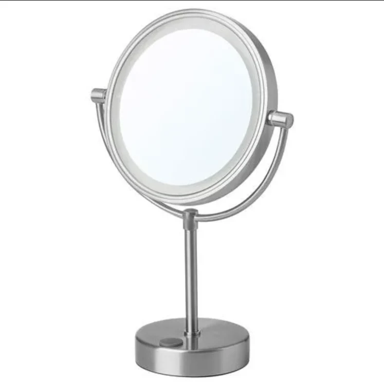 KAITUM Illuminated mirror , gray, 20 cm