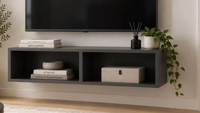 BESTÅ Frame, dark grey, wall mounted, 120x40x38 cm/BESTÅ Suspension rail x2 , 60 cm