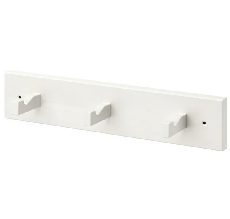 KUBBIS Rack with 3 hooks, white